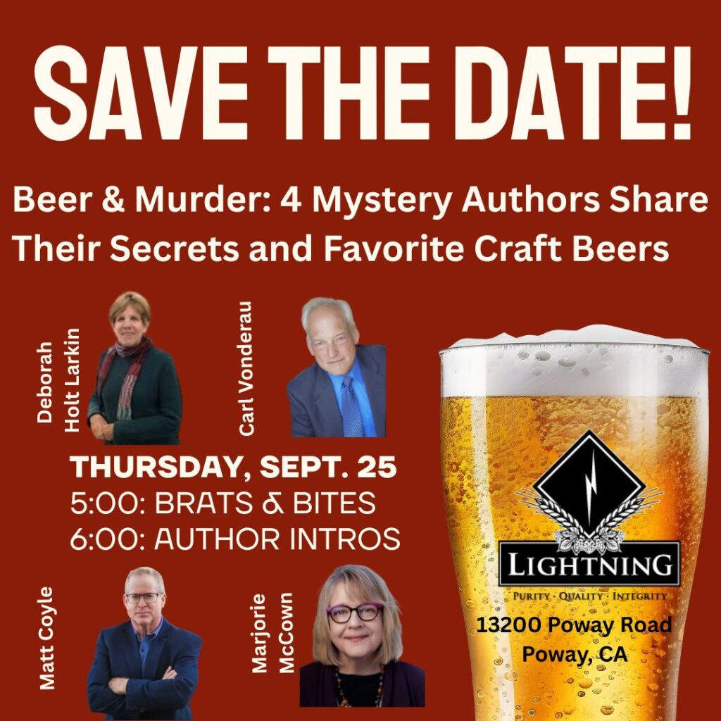 July 4 Fireworks and Hot Dogs Lightning Brewery Event: Beer & Murder: Mystery Authors speak