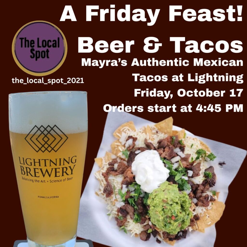 Authentic Mexican tacos at Poway craft brewery